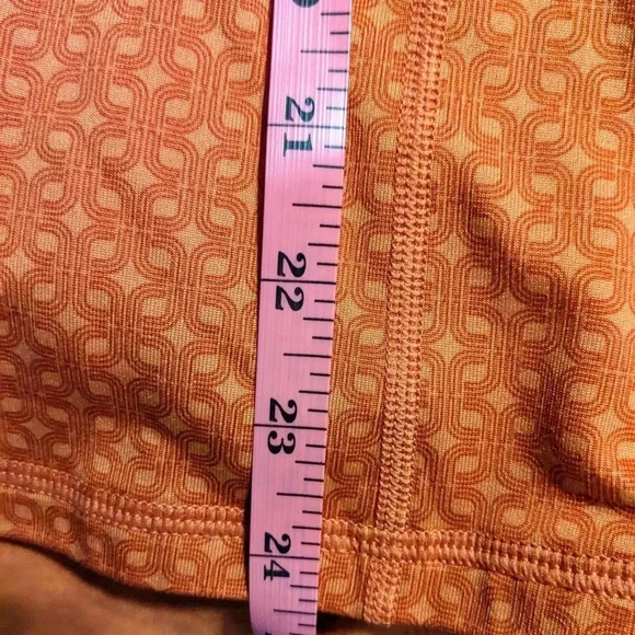 Lole Women's 1/4 Zip Long Sleeve Size Medium Paprika Orange Reflective Athletic - Picture 8 of 10